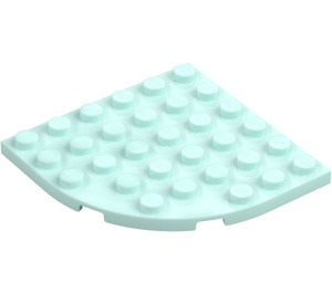 LEGO Světlá aqua Deska 6 x 6 Kolo Roh (6003)