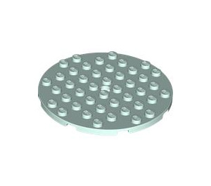 LEGO Light Aqua Plate 8 x 8 Round Circle (74611)