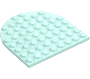 LEGO Licht aqua Plaat 8 x 8 Rond Halve Cirkel (41948)