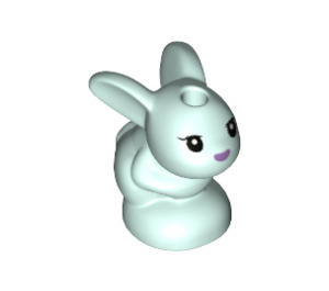 LEGO Light Aqua Rabbit Baby with Metallic Medium Lavender Nose (78466 / 78469)