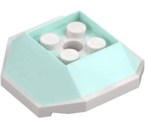 LEGO Light Aqua Shell with White Bottom (67013)