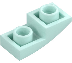 LEGO Light Aqua Slope 1 x 2 Curved Inverted (24201)