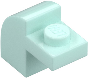 LEGO Licht aqua Helling 1 x 2 x 1.3 Gebogen met Plaat (6091 / 32807)