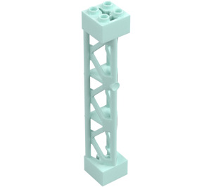 LEGO Light Aqua Support 2 x 2 x 10 Girder Triangular Vertical (Type 4 - 3 Posts, 3 Sections) (4687 / 95347)