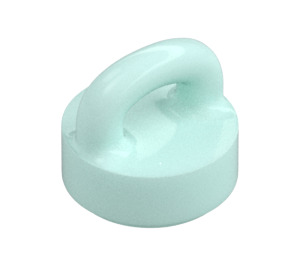 LEGO Light Aqua Tile 1 x 1 Round with Handle (77813)