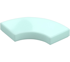 LEGO Light Aqua Tile 2 x 2 Curved Corner (27925)