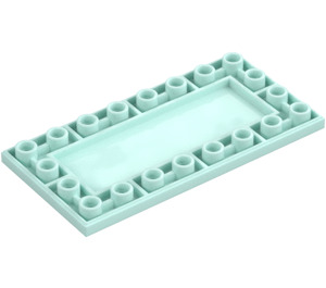 LEGO Helles Aqua Fliese 4 x 8 Invers (83496)