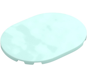 LEGO Light Aqua Tile 6 x 8 with Rounded Ends (65474)