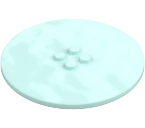 LEGO Light Aqua Tile 8 x 8 Round with 2 x 2 Center Studs (6177)