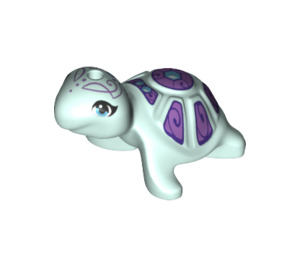 LEGO Light Aqua Turtle (Walking) with Purple top (11603 / 36715)