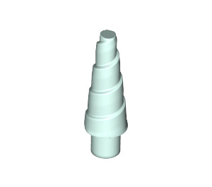 LEGO Light Aqua Unicorn Horn with Spiral (34078 / 89522)