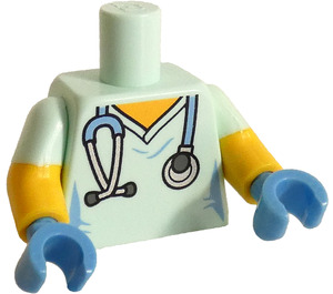 LEGO Light Aqua Veterinarian Minifig Torso (973 / 16360)