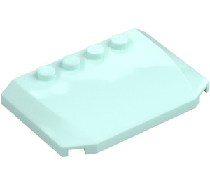 LEGO Light Aqua Wedge 4 x 6 Curved (52031)