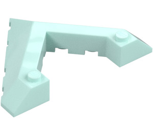 LEGO Light Aqua Wedge 6 x 8 (45°) with Pointed Cutout (22390)