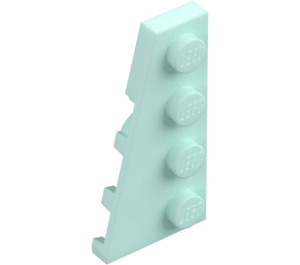 LEGO Licht aqua Wig Plaat 2 x 4 Vleugel Links (41770)