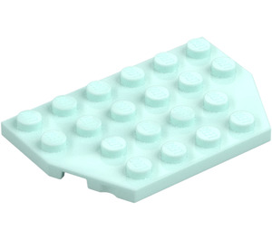 LEGO Licht aqua Wig Plaat 4 x 6 zonder Hoeken (32059 / 88165)