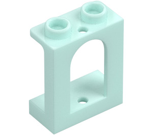 LEGO Lys aqua Vindusramme 1 x 2 x 2 med Arched Opening (90195)