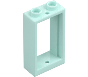 LEGO Lys aqua Vindusramme 1 x 2 x 3 uten Sill (3662 / 60593)