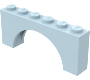 LEGO Azul claro Arco 1 x 6 x 2 Parte superior gruesa y parte inferior reforzada (3307)