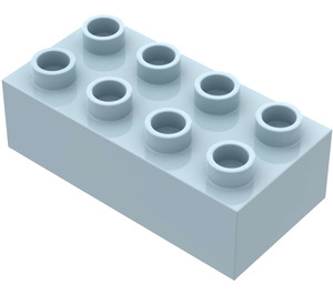 LEGO Light Blue Duplo Brick 2 x 4 (3011 / 31459)