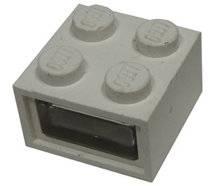 LEGO Light Brick 2 x 2, 12V with 2 plug holes (Smooth Transparent Lens)