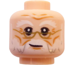 LEGO Licht vleeskleurig Albus Dumbledore Vlak Hoofd (Verzonken solide nop) (3626 / 79166)