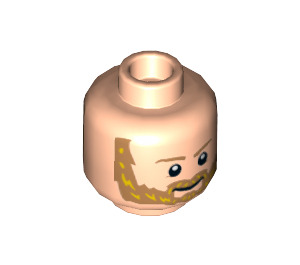 LEGO Beige Léger Aquaman Minifigurine Tête (Montant solide encastré) (3626 / 45819)