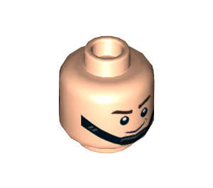 LEGO Light Flesh AT-ST Driver Minifigure Head (Recessed Solid Stud) (3626 / 27423)