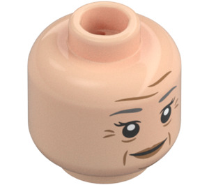 LEGO Light Flesh Aunt May Minifigure Head (Recessed Solid Stud) (3626 / 26991)