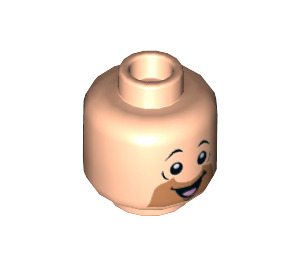 LEGO Light Flesh Barney Rubble Minifigure Head (Recessed Solid Stud) (3626 / 54287)