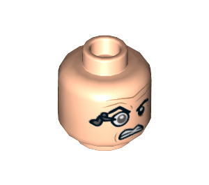 LEGO Light Flesh Baron Von Strucker Minifigure Head (Recessed Solid Stud) (3626 / 20863)