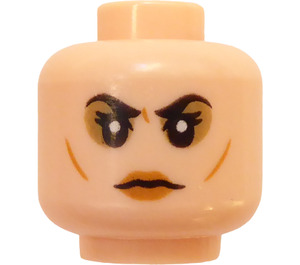 LEGO Leichtes Fleisch Bellatrix Lestrange Schmucklos Kopf (Einbau-Vollbolzen) (3626)