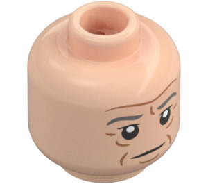 LEGO Lys hud Bilbo Baggins med Hvit Hår Minifigur Hode (Forsenket solid knott) (3626 / 101746)