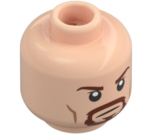 LEGO Lys hud Boromir med Dark Blå Ben Minifigur Hode (Forsenket solid knott) (3626 / 101748)