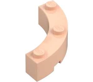 LEGO Light Flesh Brick 4 x 4 Round Corner (Wide with 3 Studs) (48092 / 72140)