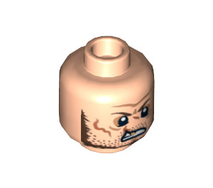 LEGO Light Flesh Butch Cavendish Head (Recessed Solid Stud) (13912)