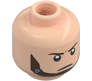 LEGO Lätt Hudfärgad Kapten America Minifigur Huvud (Infälld solid knopp) (3626 / 66628)