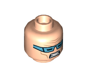 LEGO Light Flesh Captain Cold Minifigure Head (Recessed Solid Stud) (3626 / 20190)