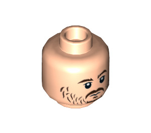 LEGO Light Flesh Cassian Andor Minifigure Head (Recessed Solid Stud) (3626 / 28441)