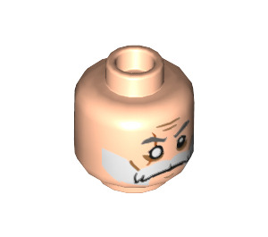 LEGO Light Flesh Commander Wolffe Minifigure Head (Recessed Solid Stud) (3626 / 26870)
