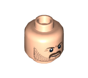 LEGO Light Flesh Dan Reid Head (Recessed Solid Stud) (13907)