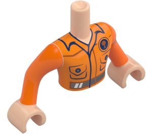 LEGO Licht vleeskleurig Darrel Friends Torso Mannelijk (73441 / 92815)