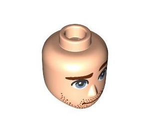 LEGO Light Flesh Darrel Male Minidoll Head (28649 / 103405)