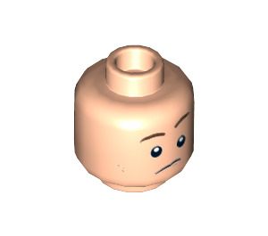LEGO Light Flesh Dick Grayson with Dress Jacket Minifigure Head (Recessed Solid Stud) (3626 / 30466)