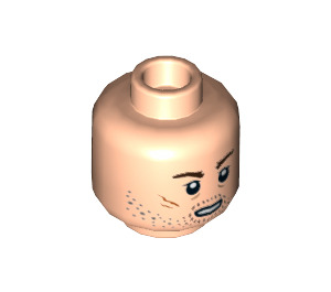 LEGO Light Flesh DJ Minifigure Head (Recessed Solid Stud) (3626 / 37781)