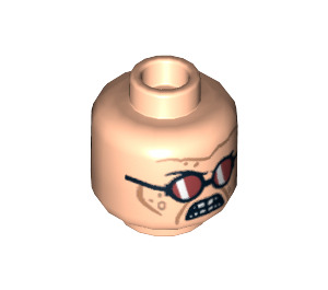 LEGO Light Flesh Doc Ock Head (Recessed Solid Stud) (3626 / 10343)