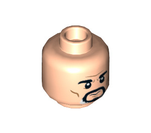 LEGO Lätt Hudfärgad Läkare Strange med Röd Kappa Minifigur Huvud (Infälld solid knopp) (3626 / 27279)