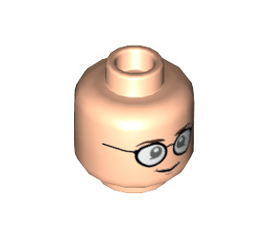 LEGO Light Flesh Dr. Egon Spengler Minifigure Head (Recessed Solid Stud) (3626 / 18875)