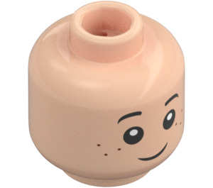 LEGO Light Flesh Dual Sided Child Head with Freckles with Sad Expression / Smiling (Recessed Solid Stud) (38826 / 96004)