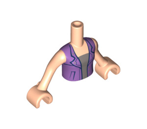 LEGO Carne claro Emma, Dark Azul Falda, Morado Parte superior Friends Torso (92456)